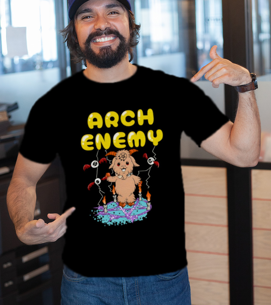 Arch Enemy Baphy Goat With Candles And Balloons T-Shirt