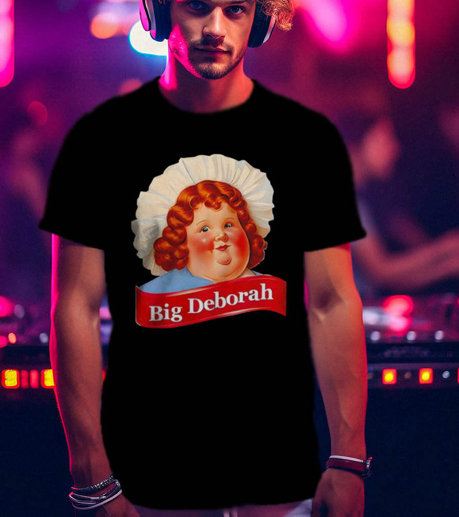 Big Deborah Nostalgic Character Icon With Red Hair And Chef Hat T-Shirt