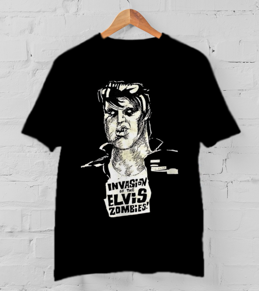 Gary Panter Invasion Elvis Zombies Sketch Art T-Shirt