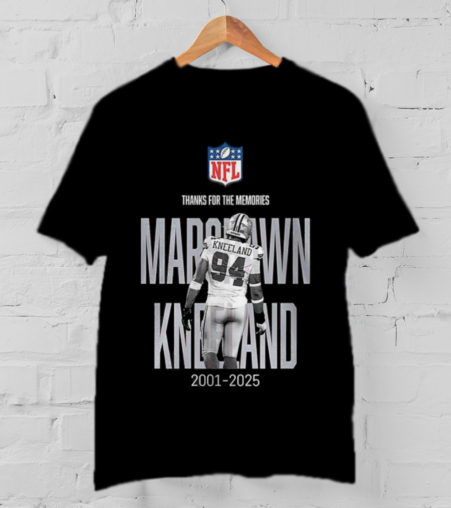 Marshawn Kneeland Dallas Cowboys NFL Thanks For The Memories 2001-2025 T-Shirt