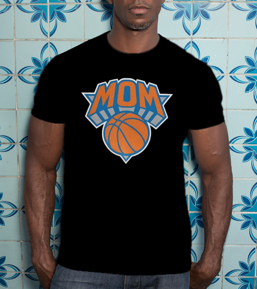New York Knicks Basketball Mom Iconic Triangle Emblem T-Shirt
