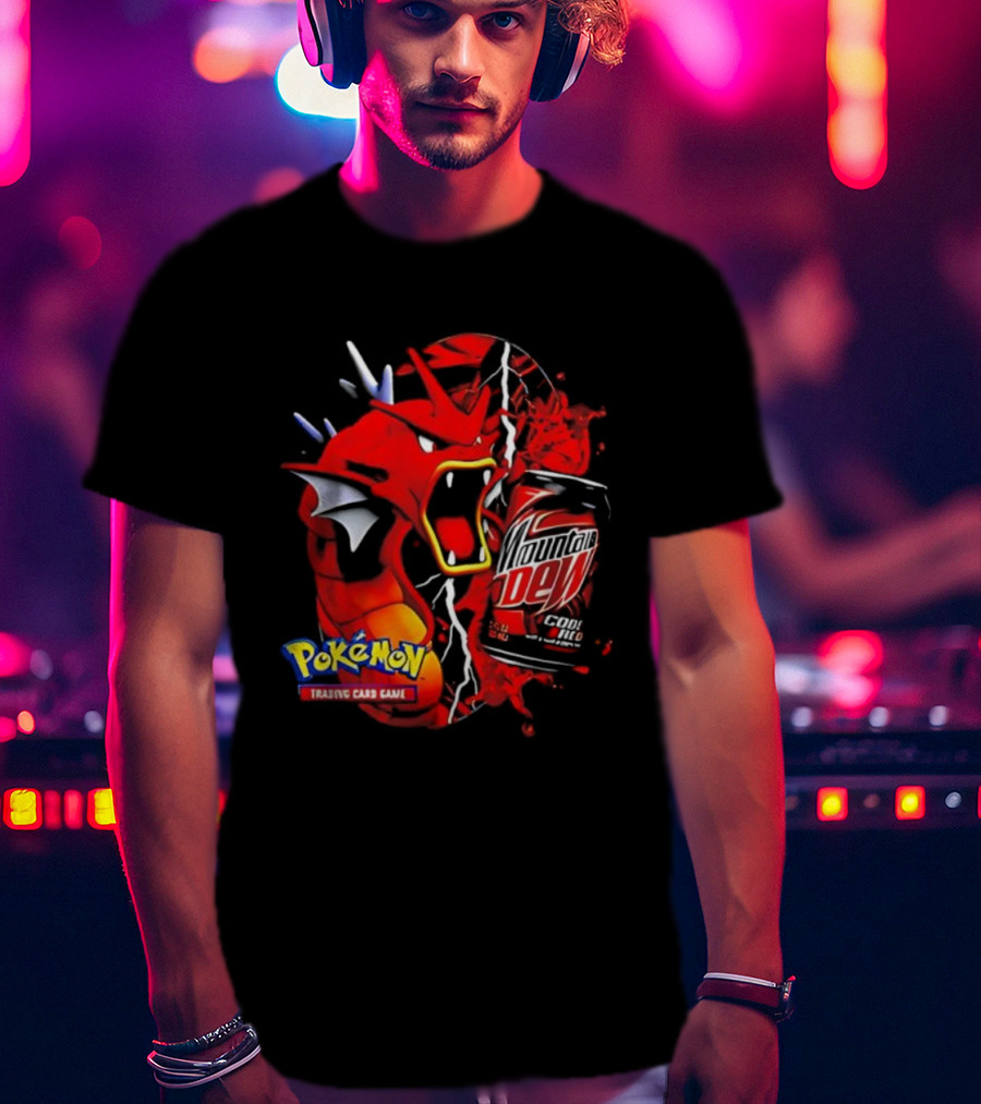 Pokémon Trading Card Game Gyarados Mountain Dew Collaboration T-Shirt