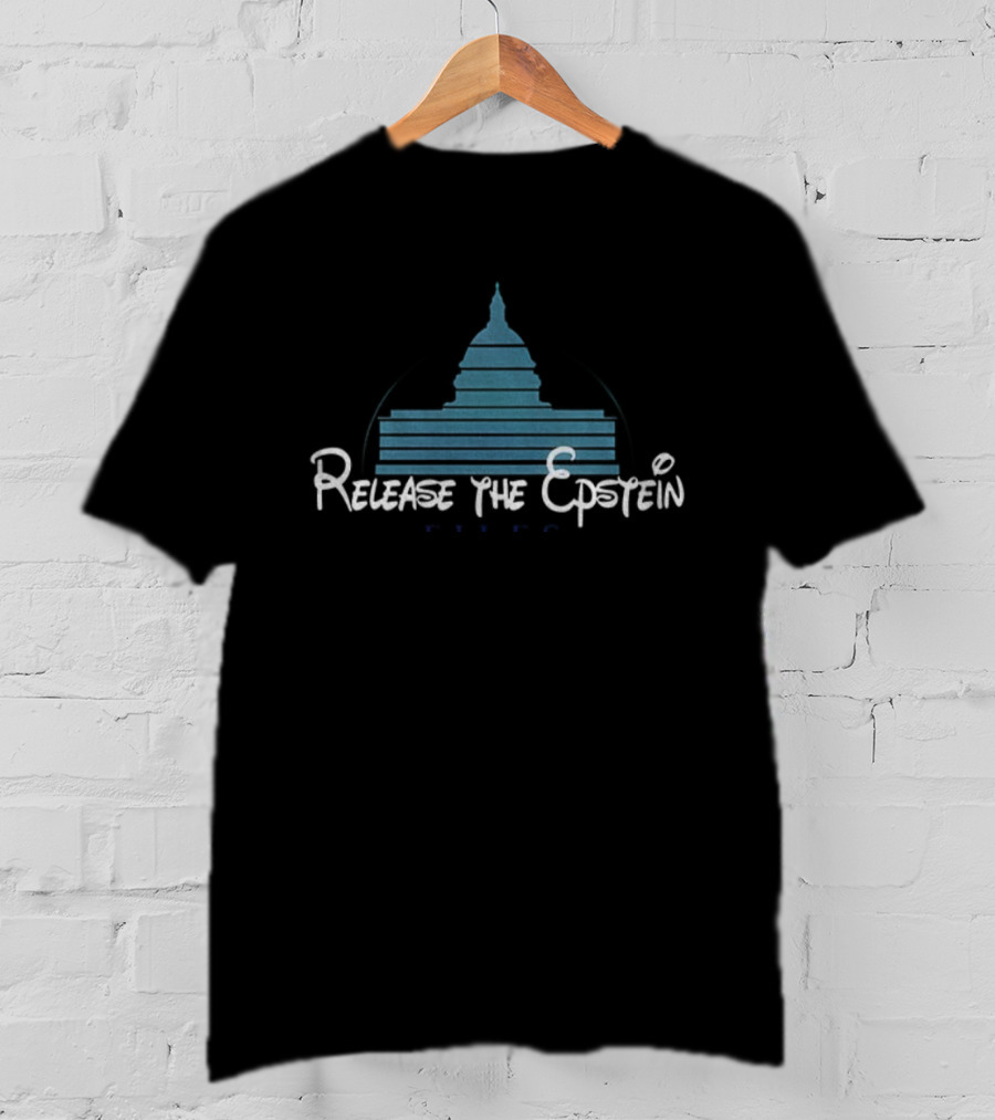 Release The Epstein Files Disney Castle Parody T-Shirt
