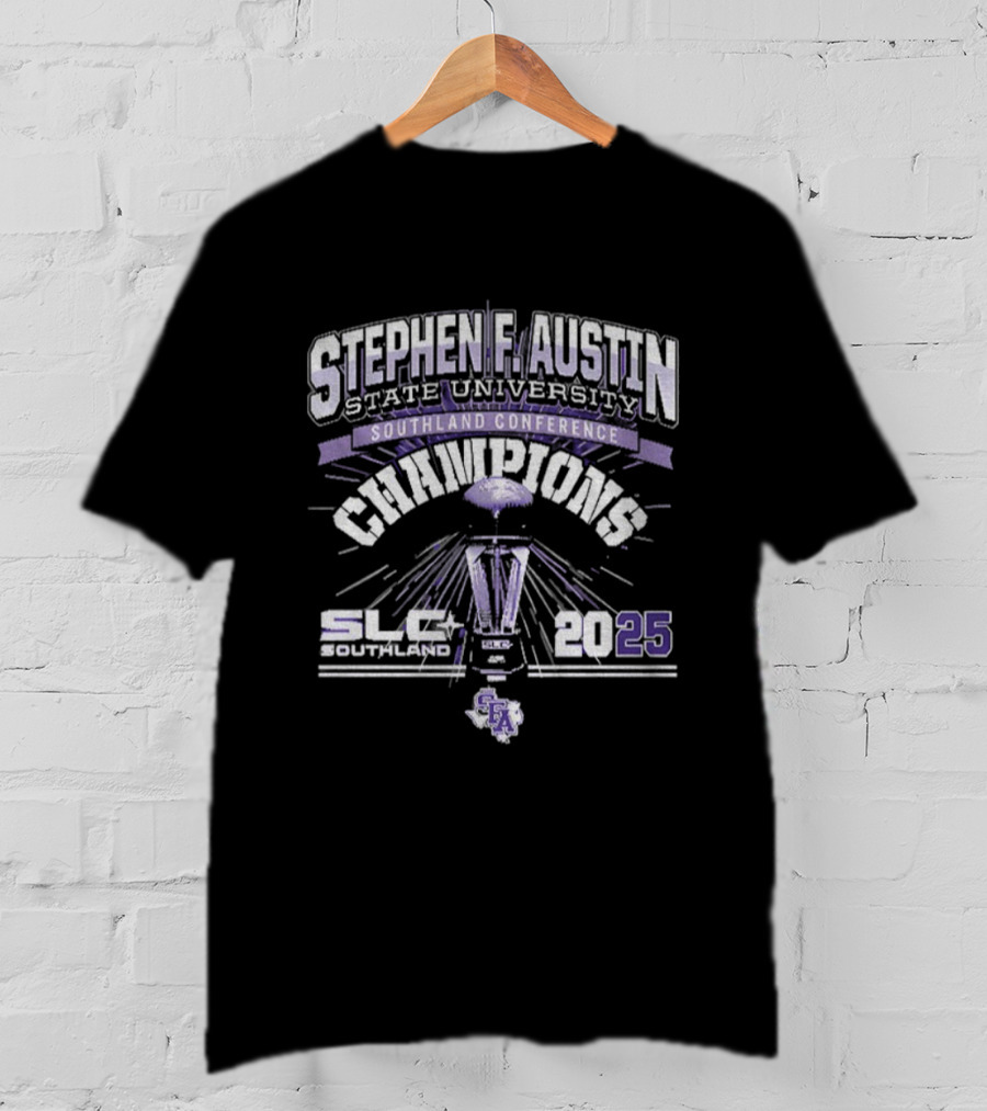 Stephen F. Austin State University Southland Conference 2025 Champions SLC Volleyball T-Shirt