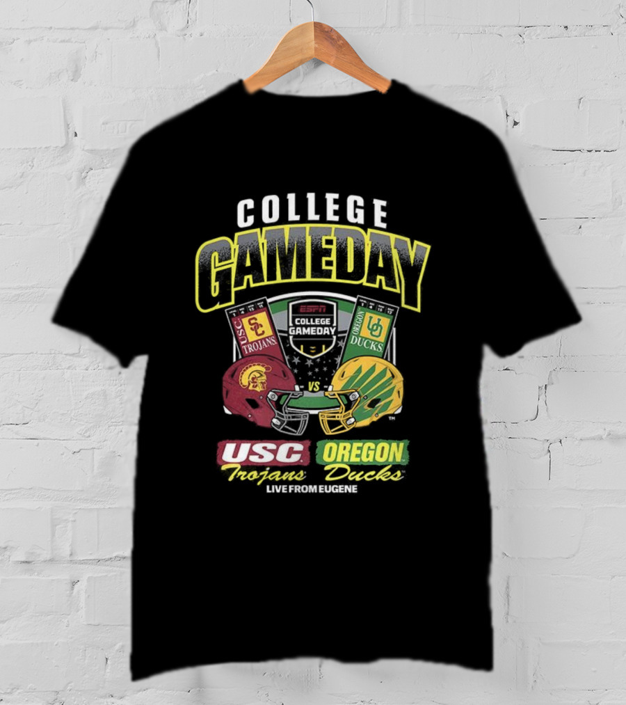 College GameDay 2025 USC Trojans Vs Oregon Ducks Live From Eugene T-Shirt