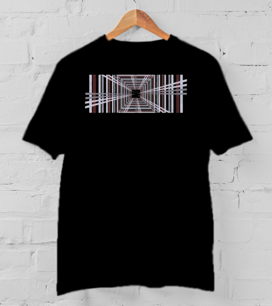 Tesla Model Plaid Distorted Checkered Symmetry T-Shirt