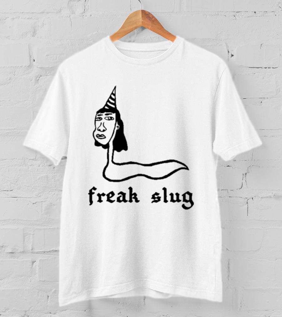 Freak Slug Party Slug Horned Head Illustration T-Shirt