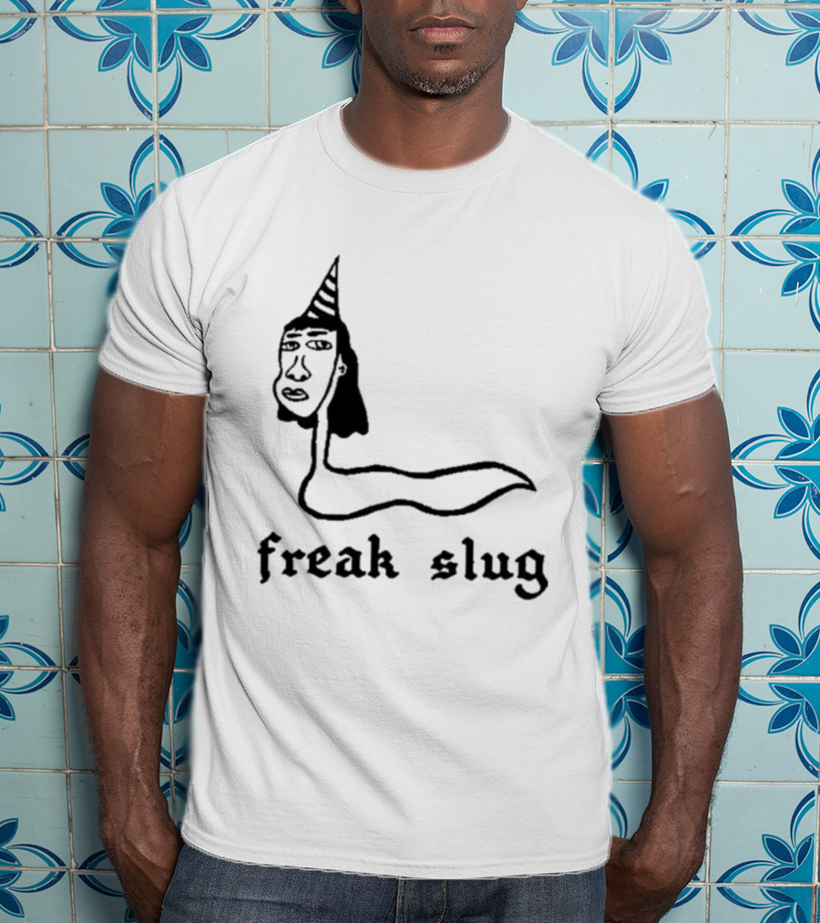 Freak Slug Party Slug Horned Head Illustration T-Shirt