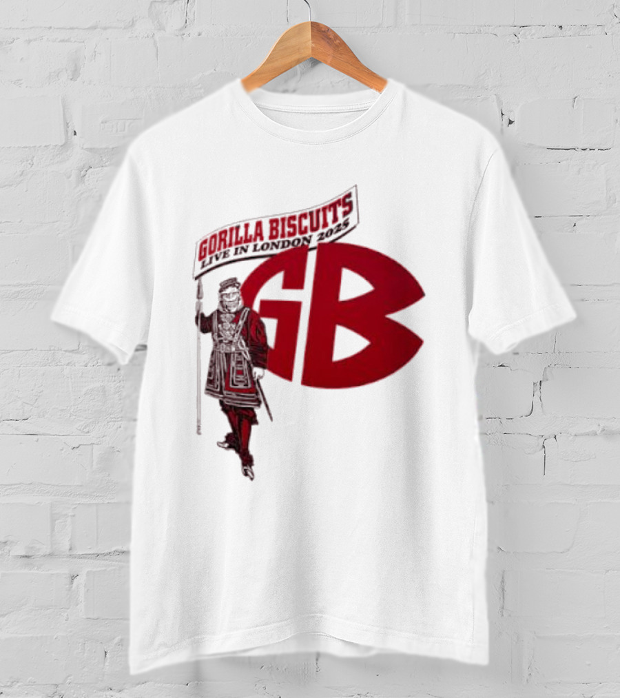 Gorilla Biscuits Live In London 2025 GB Red T-Shirt