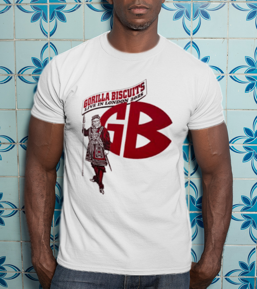 Gorilla Biscuits Live In London 2025 GB Red T-Shirt