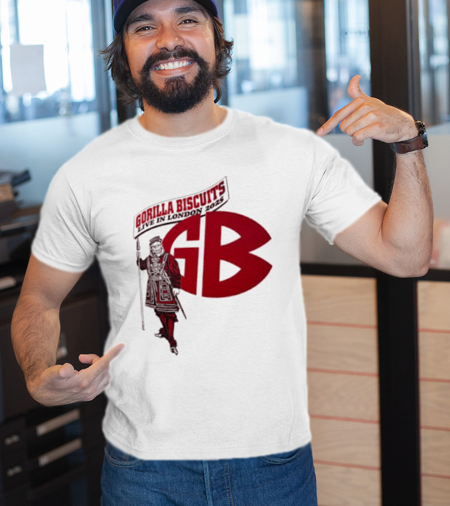 Gorilla Biscuits Live In London 2025 GB Red T-Shirt