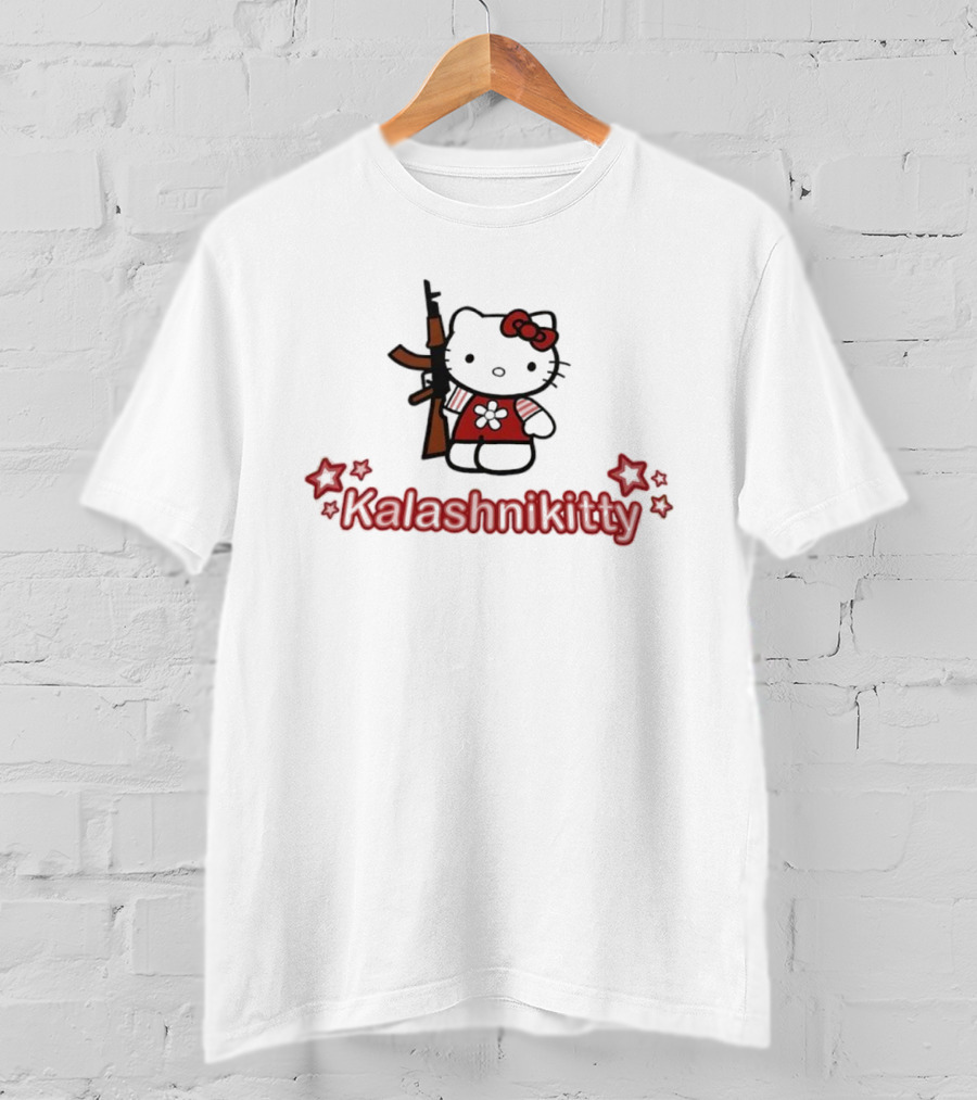 Kalashnikitty Hello Kitty AK-47 Stars T-Shirt