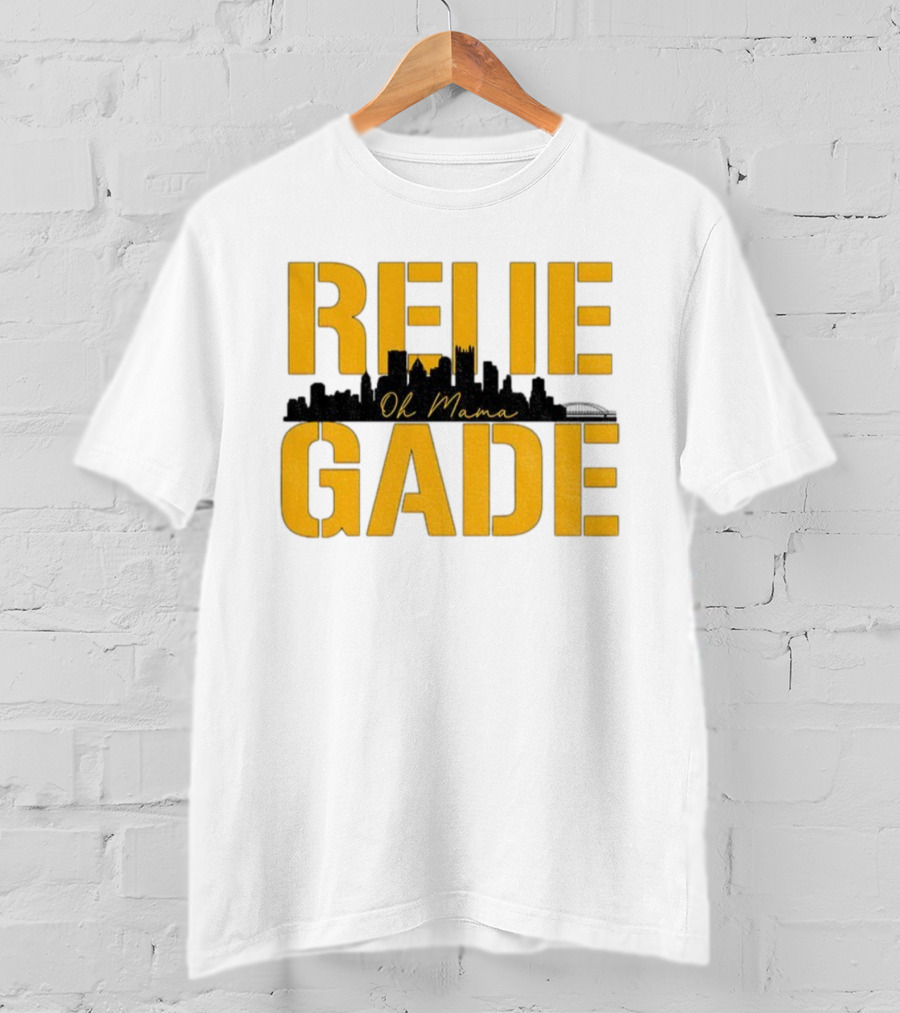 RENE GADE Oh Mama Pittsburgh Football Skyline T-Shirt