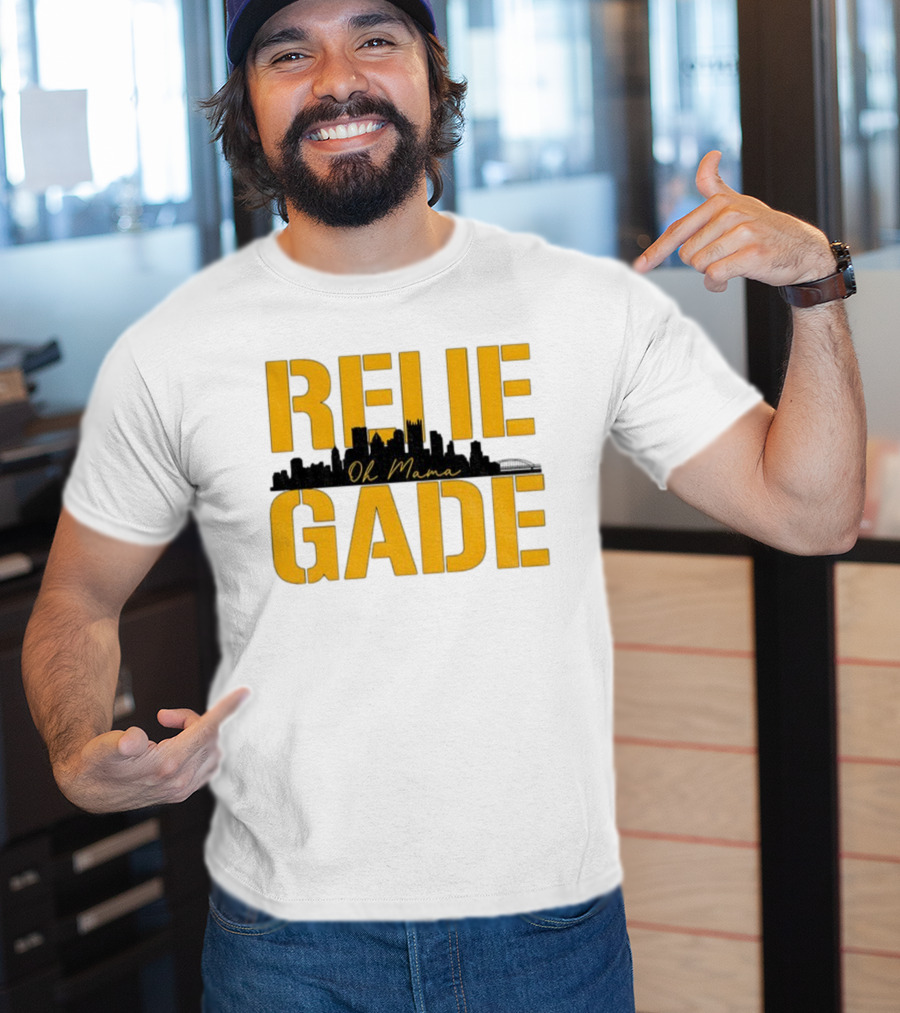 RENE GADE Oh Mama Pittsburgh Football Skyline T-Shirt