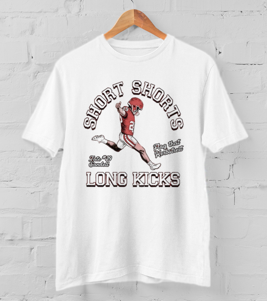Short Shorts Tate #29 Sandell Flag That Herbstreit Long Kicks Football T-Shirt