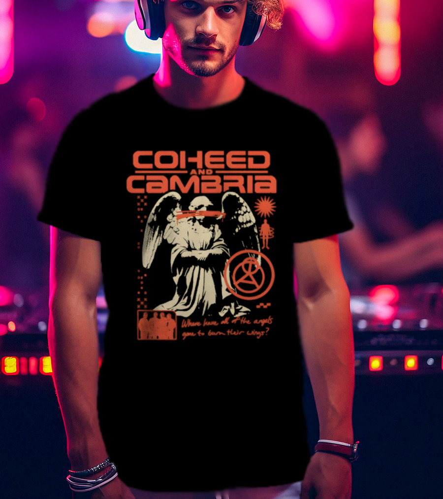 Coheed And Cambria Angels Neon Gone Solar Symbol T-Shirt