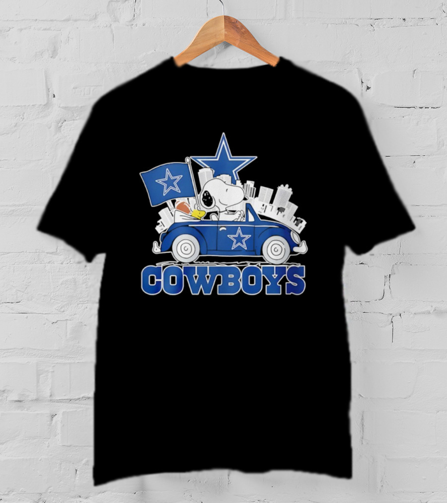 Dallas Cowboys Snoopy Woodstock Car Ride T-Shirt