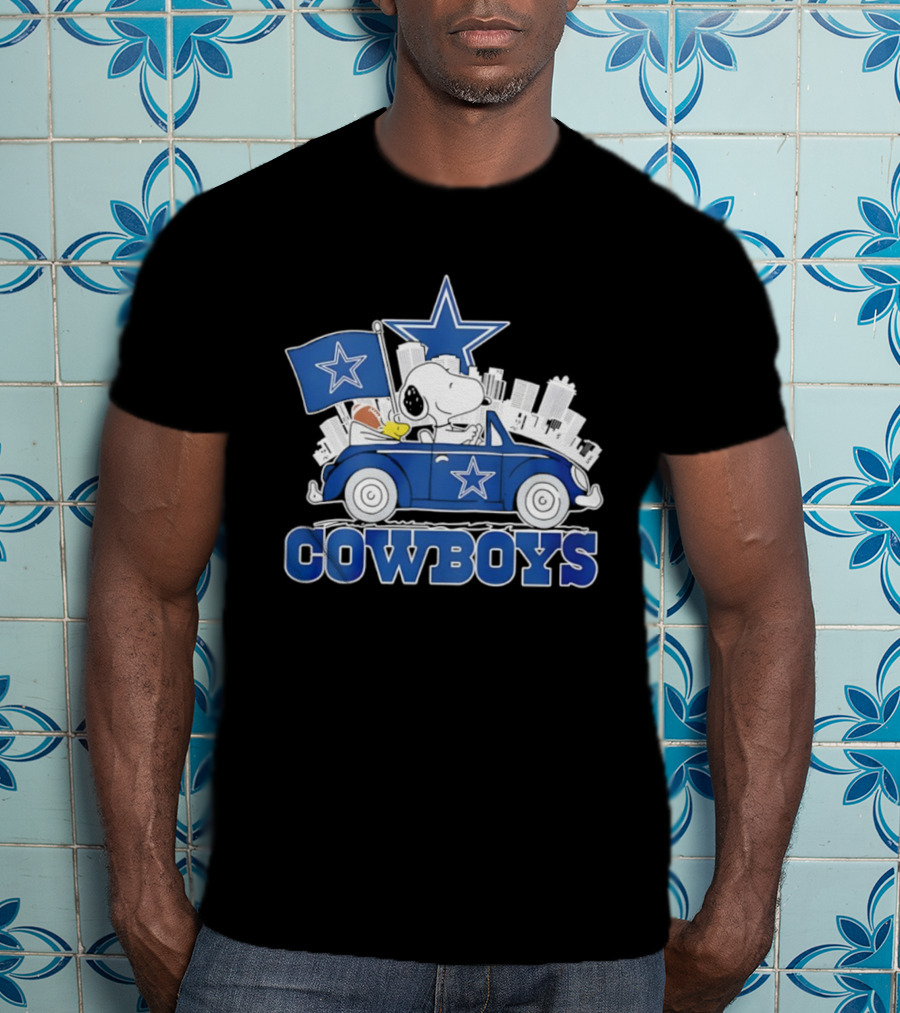 Dallas Cowboys Snoopy Woodstock Car Ride T-Shirt