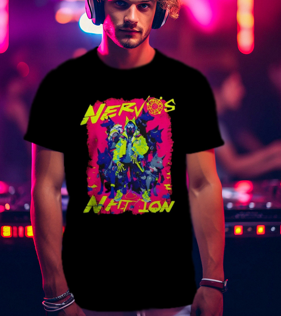 Nervos Nation CKCon 2024 Cyberpunk Aesthetic Hunter And Dogs T-Shirt