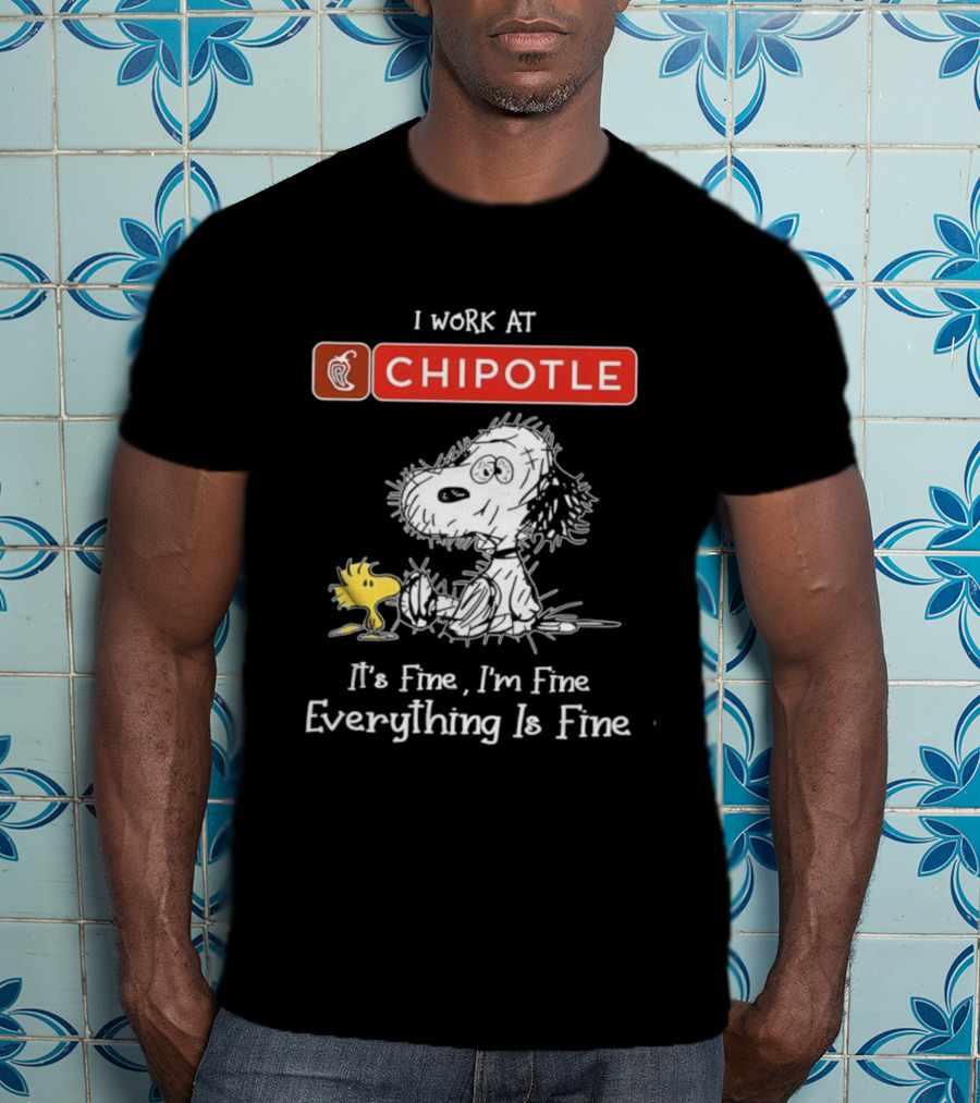 Snoopy Woodstock Chipotle Everything Is Fine T-Shirt