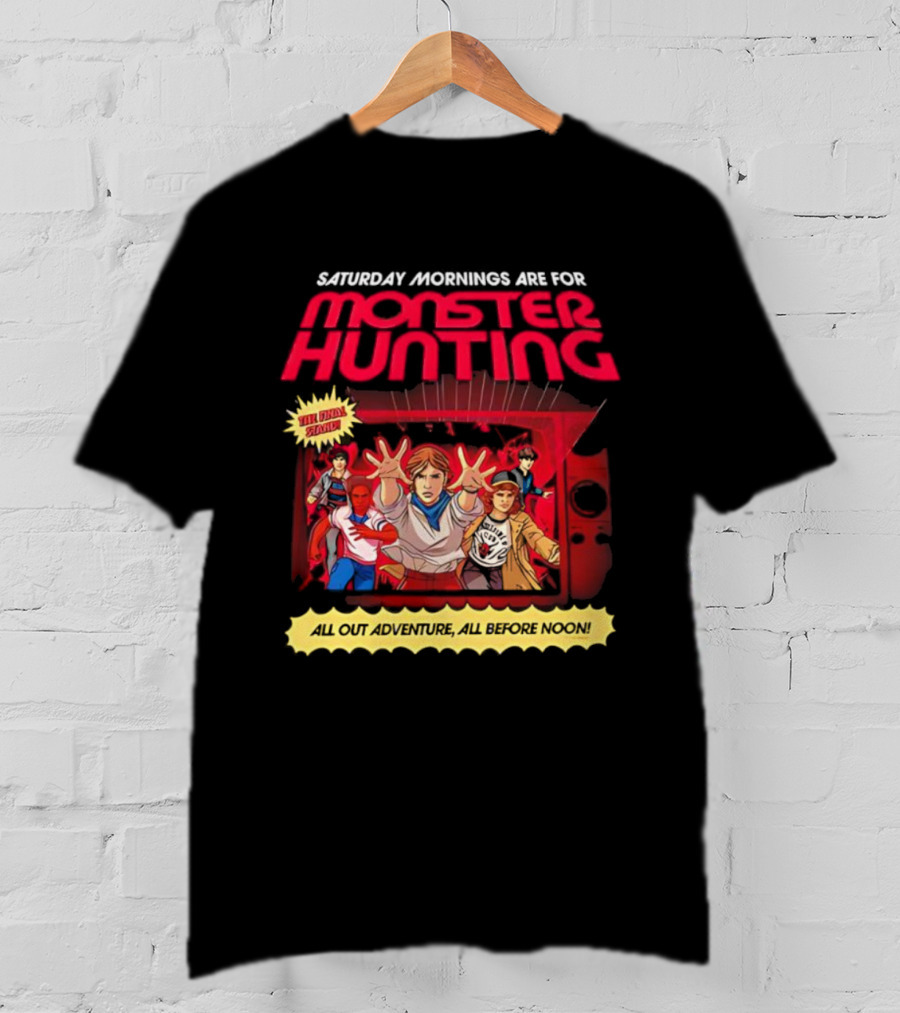 Stranger Things Monster Hunting Retro Adventure Saturday Mornings T-Shirt