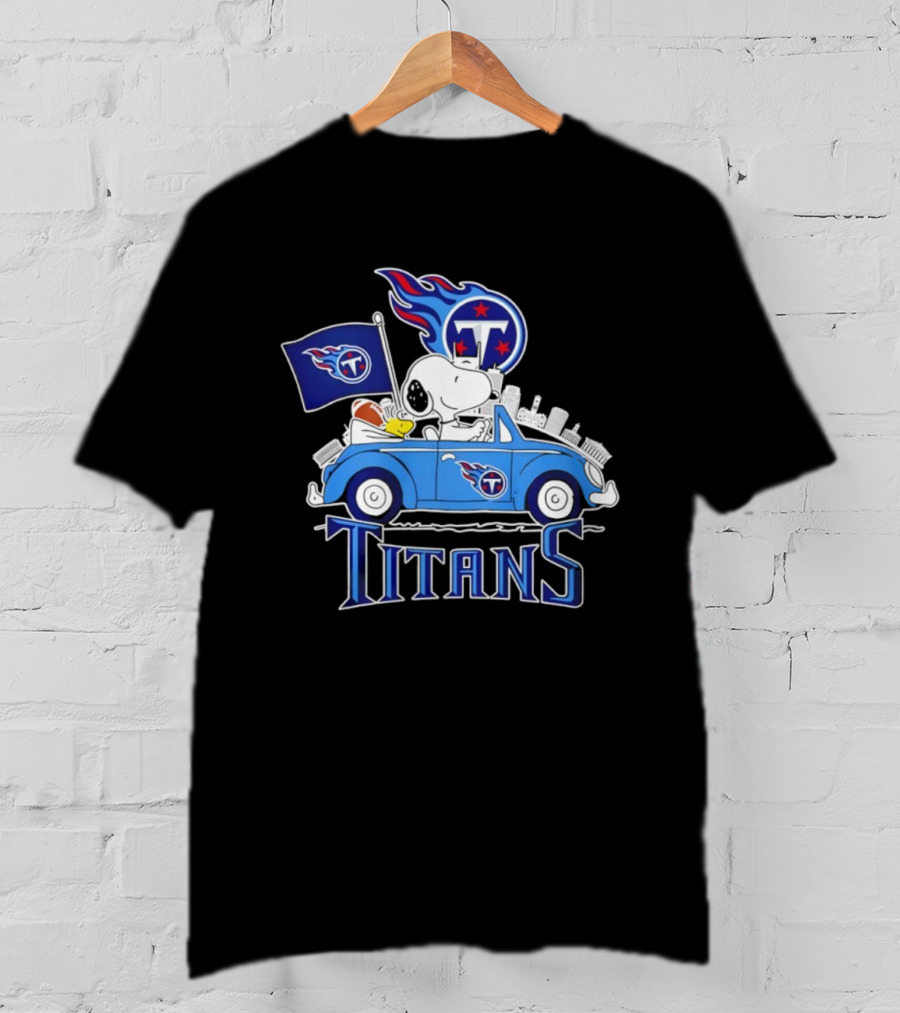 Tennessee Titans Snoopy Woodstock Driving Adventure T-Shirt