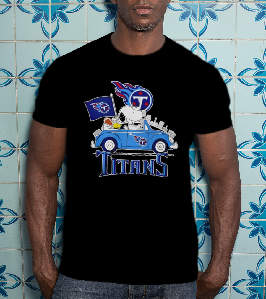 Tennessee Titans Snoopy Woodstock Driving Adventure T-Shirt