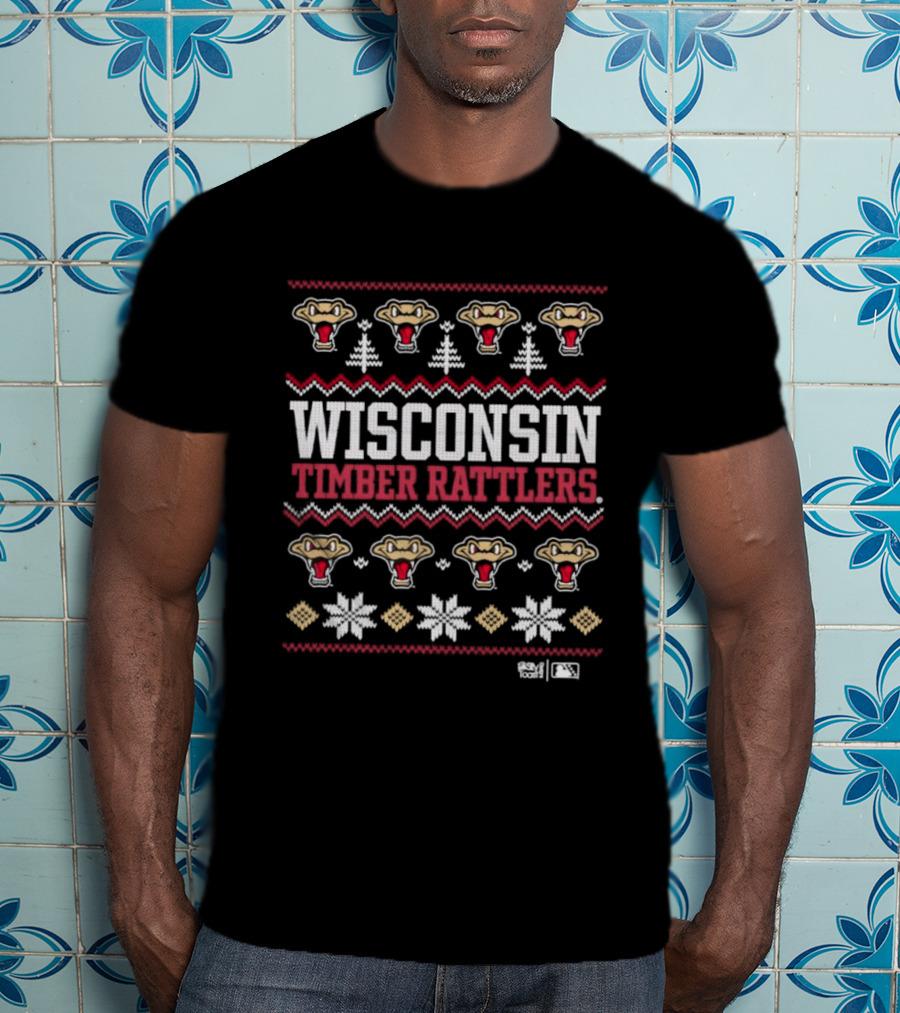 Wisconsin Timber Rattlers Holiday Christmas Crewneck Mascot Sweater T-Shirt