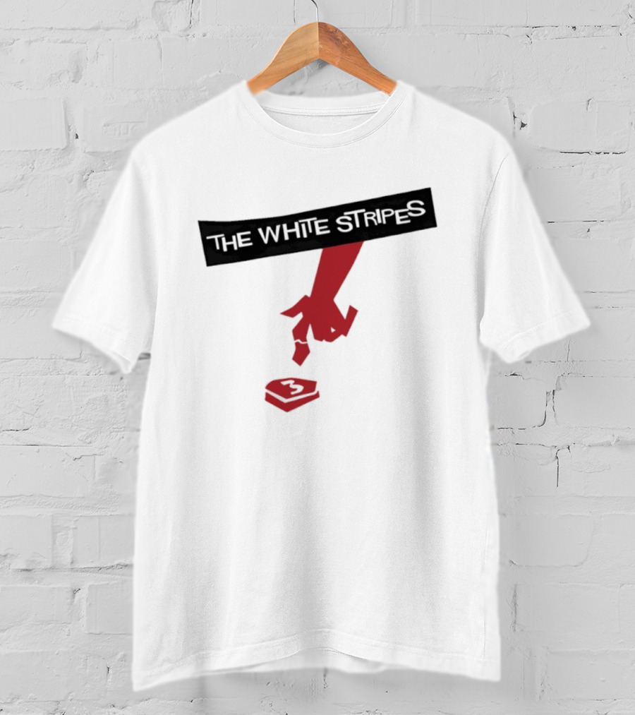 Jack White The White Stripes Let's Shake Hands Album Rock Band Merchandise T-Shirt