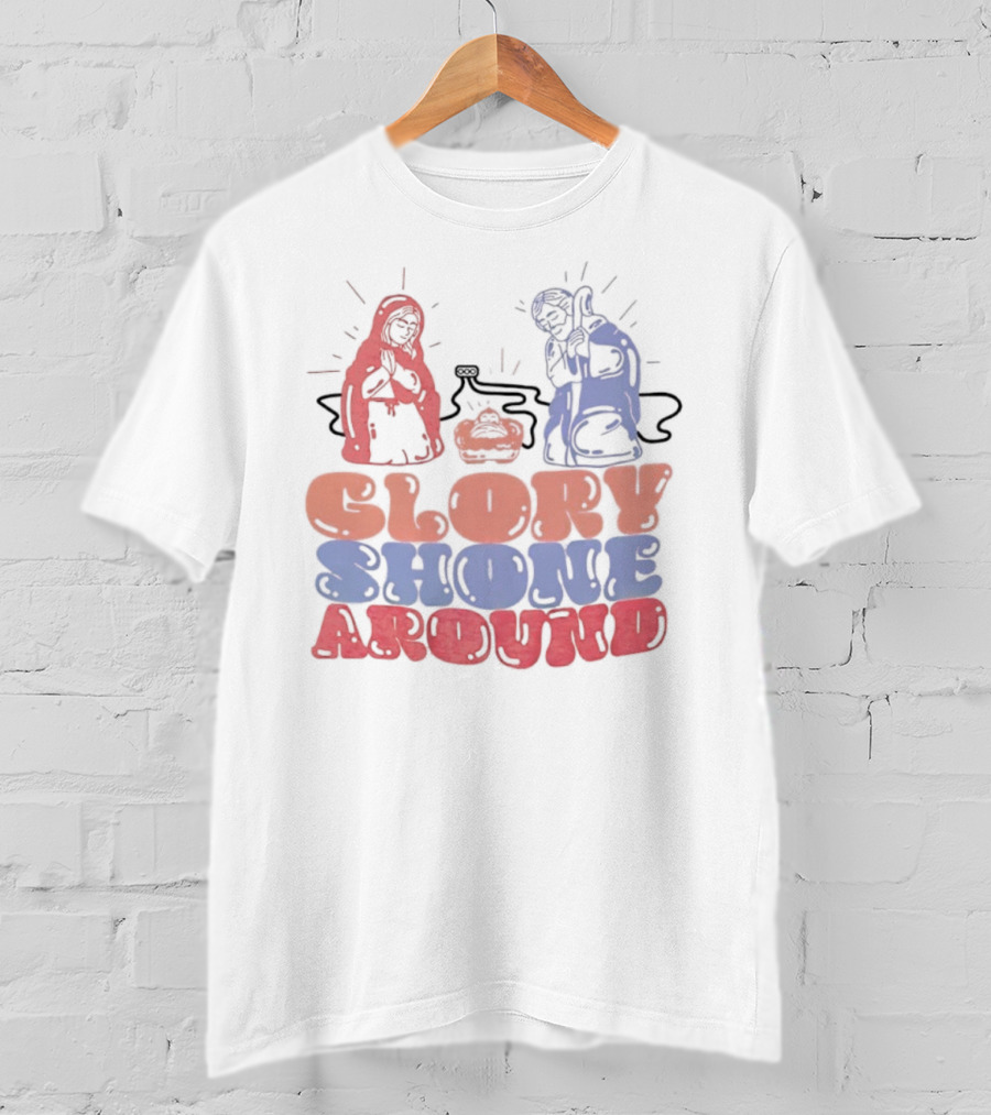 Jesus Glory Shone Around Nativity Scene T-Shirt