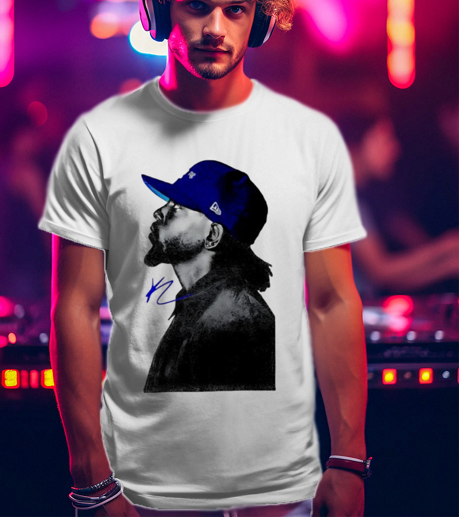 Kendrick Lamar GNX Signature YL Blue Cap T-Shirt