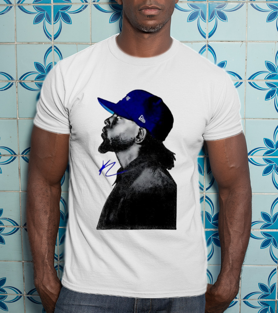 Kendrick Lamar GNX Signature YL Blue Cap T-Shirt