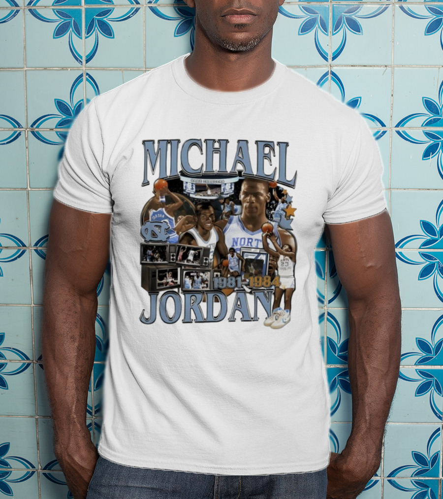 Michael Jordan UNC Tar Heels 1981-1984 Basketball Legend T-Shirt