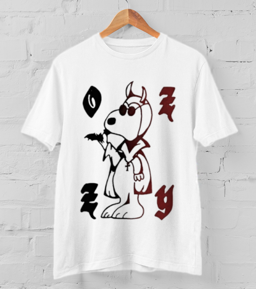 Ozzy Snoopy Devil Dog Gradient Art T-Shirt