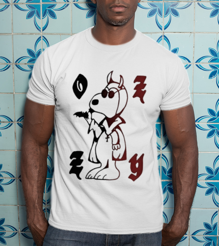 Ozzy Snoopy Devil Dog Gradient Art T-Shirt