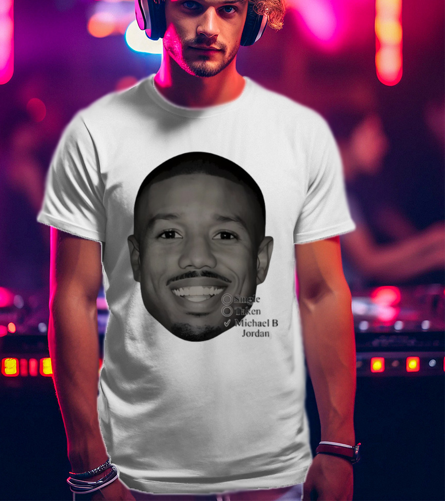 Single Taken Michael B Jordan Face Illustration T-Shirt