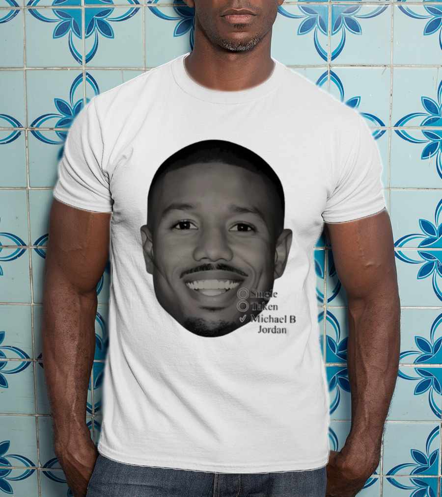 Single Taken Michael B Jordan Face Illustration T-Shirt