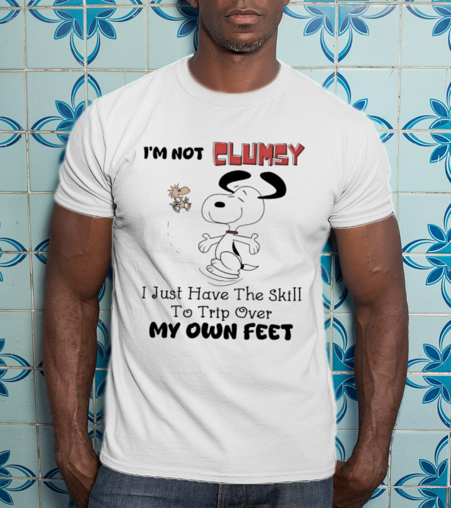 Snoopy Woodstock Not Clumsy Just Skilled At Tripping Over My Own Feet T-Shirt