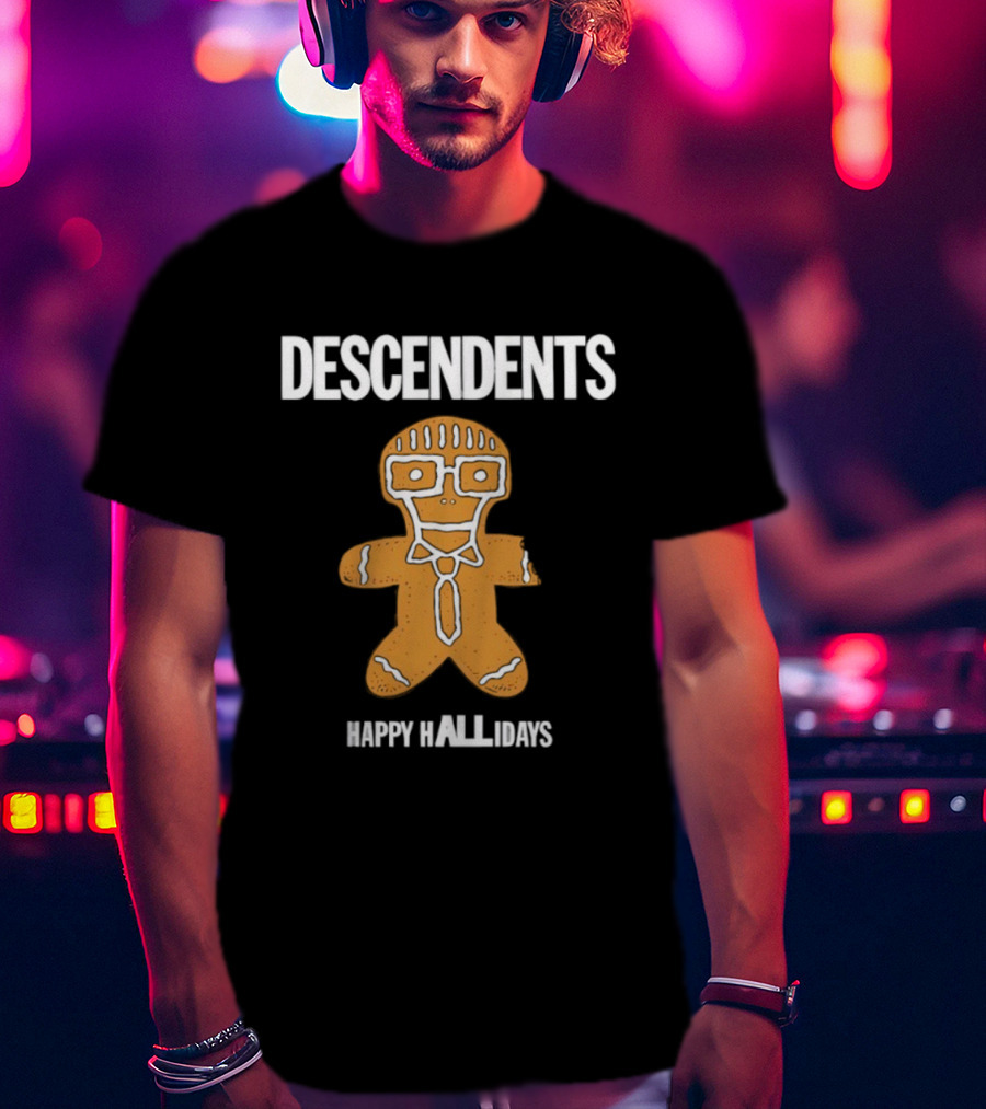 Descendents Happy Hallidays Gingerbread Character T-Shirt