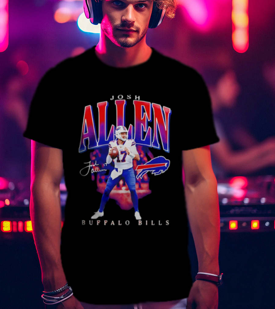 Josh Allen Buffalo Bills 17 Signature Player T-Shirt