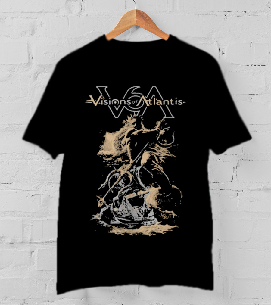Visions Of Atlantis VSA Poseidon Mythical Ocean Scene T-Shirt