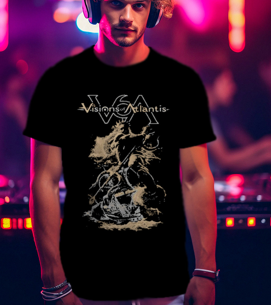 Visions Of Atlantis VSA Poseidon Mythical Ocean Scene T-Shirt
