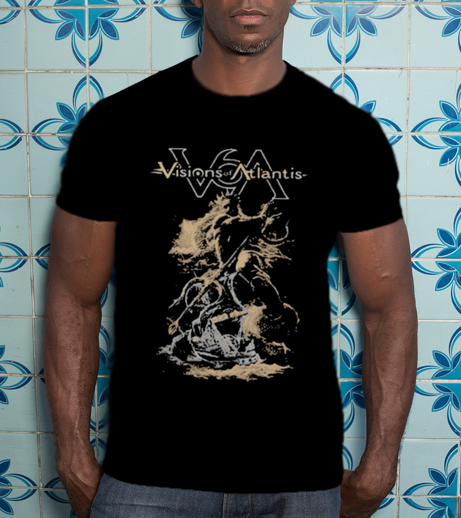 Visions Of Atlantis VSA Poseidon Mythical Ocean Scene T-Shirt