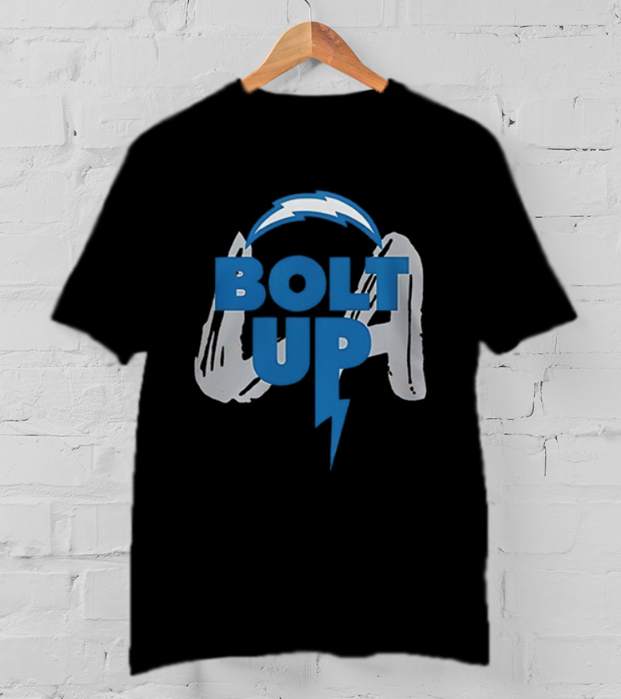 Los Angeles Chargers Bolt Up Power Football Symbol T-Shirt