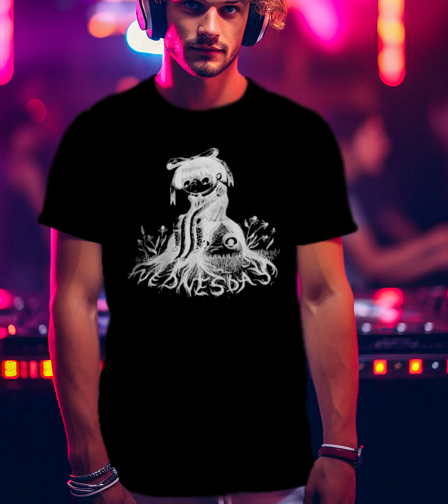 Wednesday Kamila Whimsical Adventure With Ghostly Friends T-Shirt