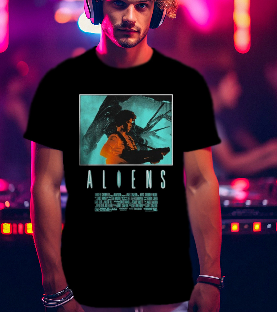 Aliens Ripley Movie Sci-Fi Iconic Art T-Shirt