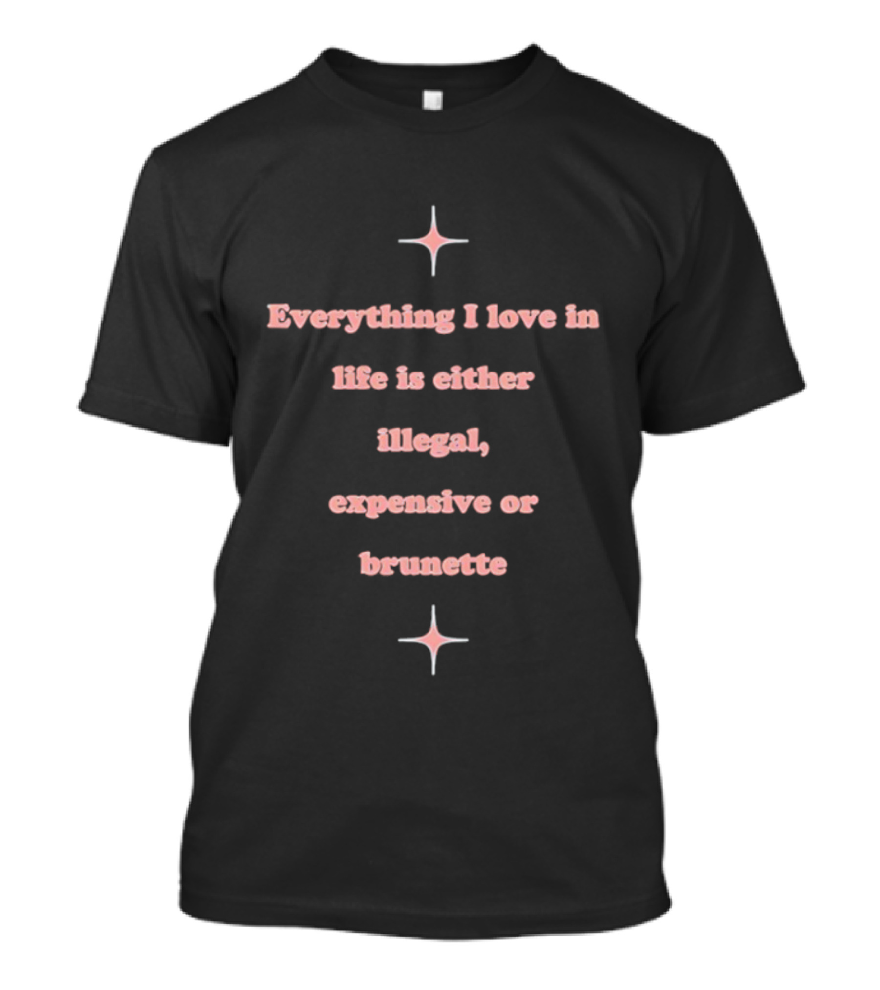 Everything I Love In Life Is Either Illegal Expensive Or Brunette T-Shirt