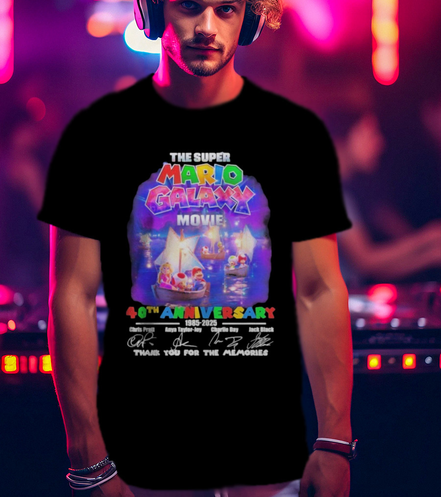 The Super Mario Galaxy Movie 40th Anniversary 1985-2025 Thank You For The Memories T-Shirt