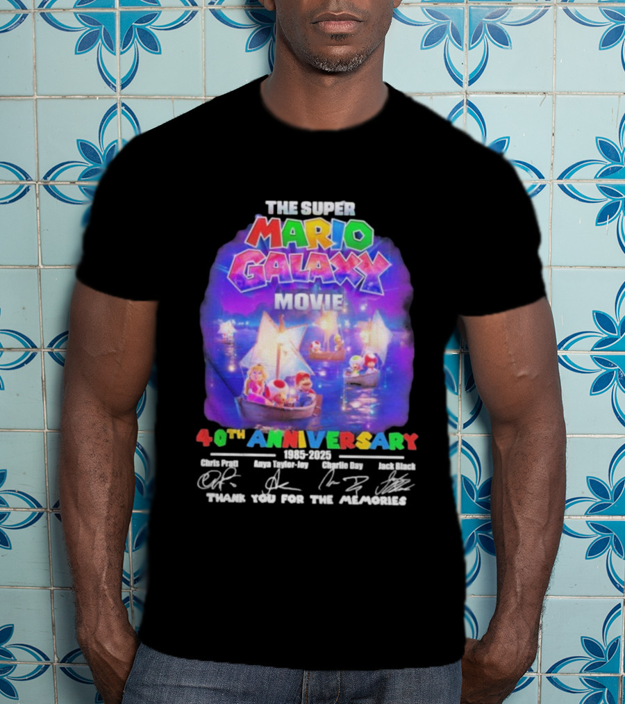 The Super Mario Galaxy Movie 40th Anniversary 1985-2025 Thank You For The Memories T-Shirt