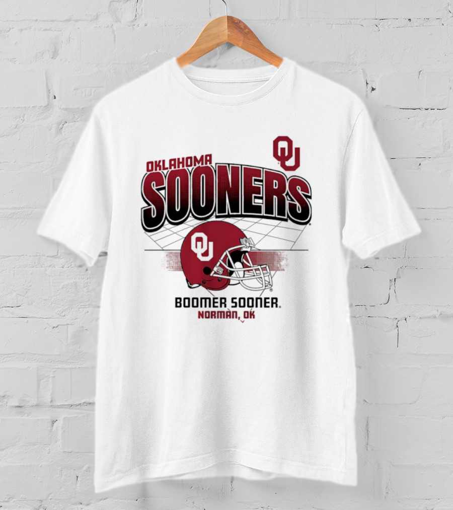 Oklahoma Sooners Football Boomer Sooner Norman OK Helmet OU T-Shirt